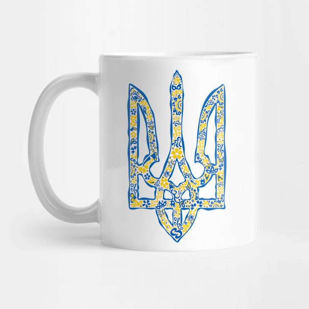 Ukrainian trident in Ukrainian flag colors by Cute-Design